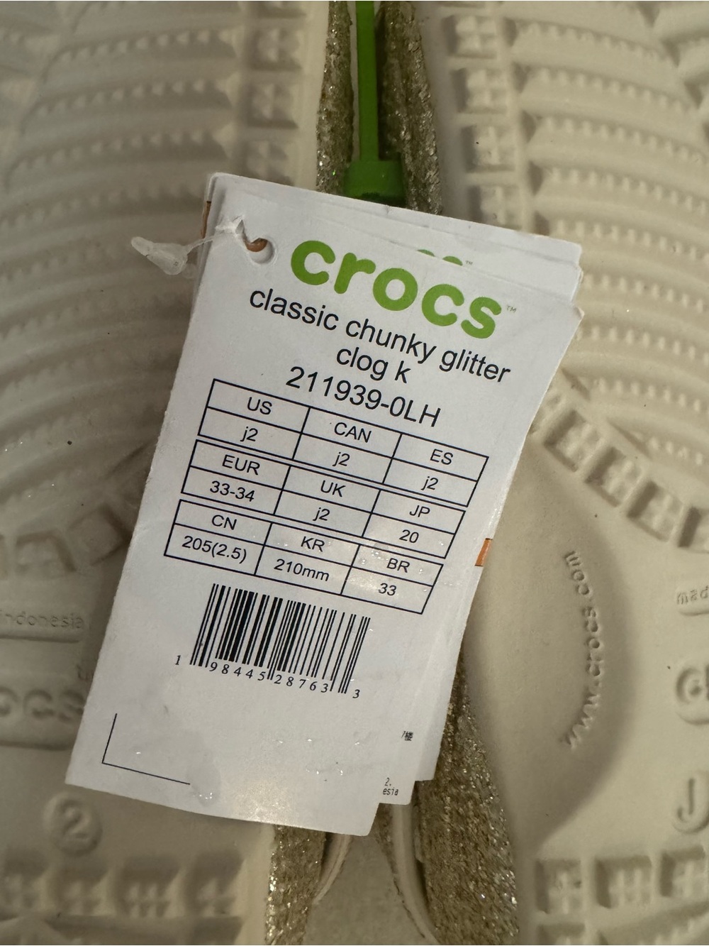 CROCS Kids' Classic Chunky Glitter Clog - Picture 10 of 10